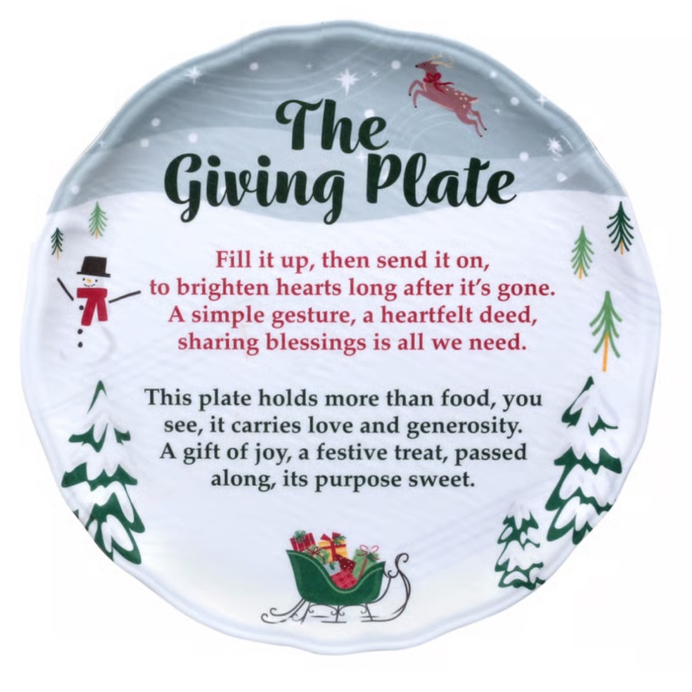 The Giving Plate for Holiday Christmas Season